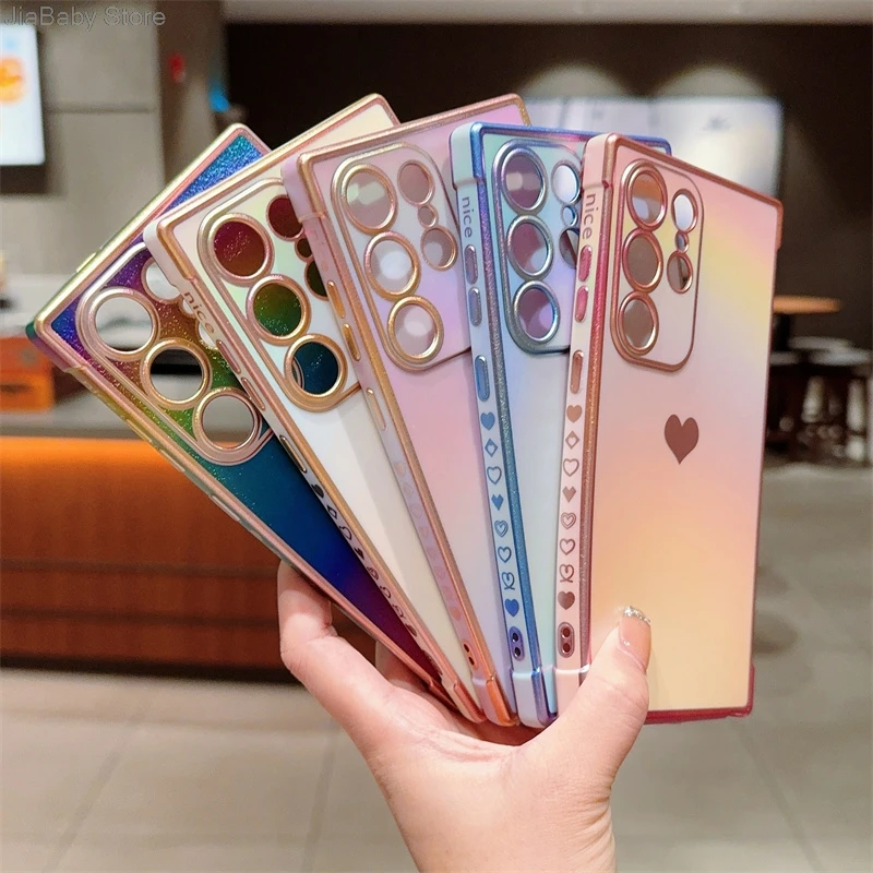 Luxury Rainbow Liquid Phone Case With Camera Protection & Holder_voghion.com