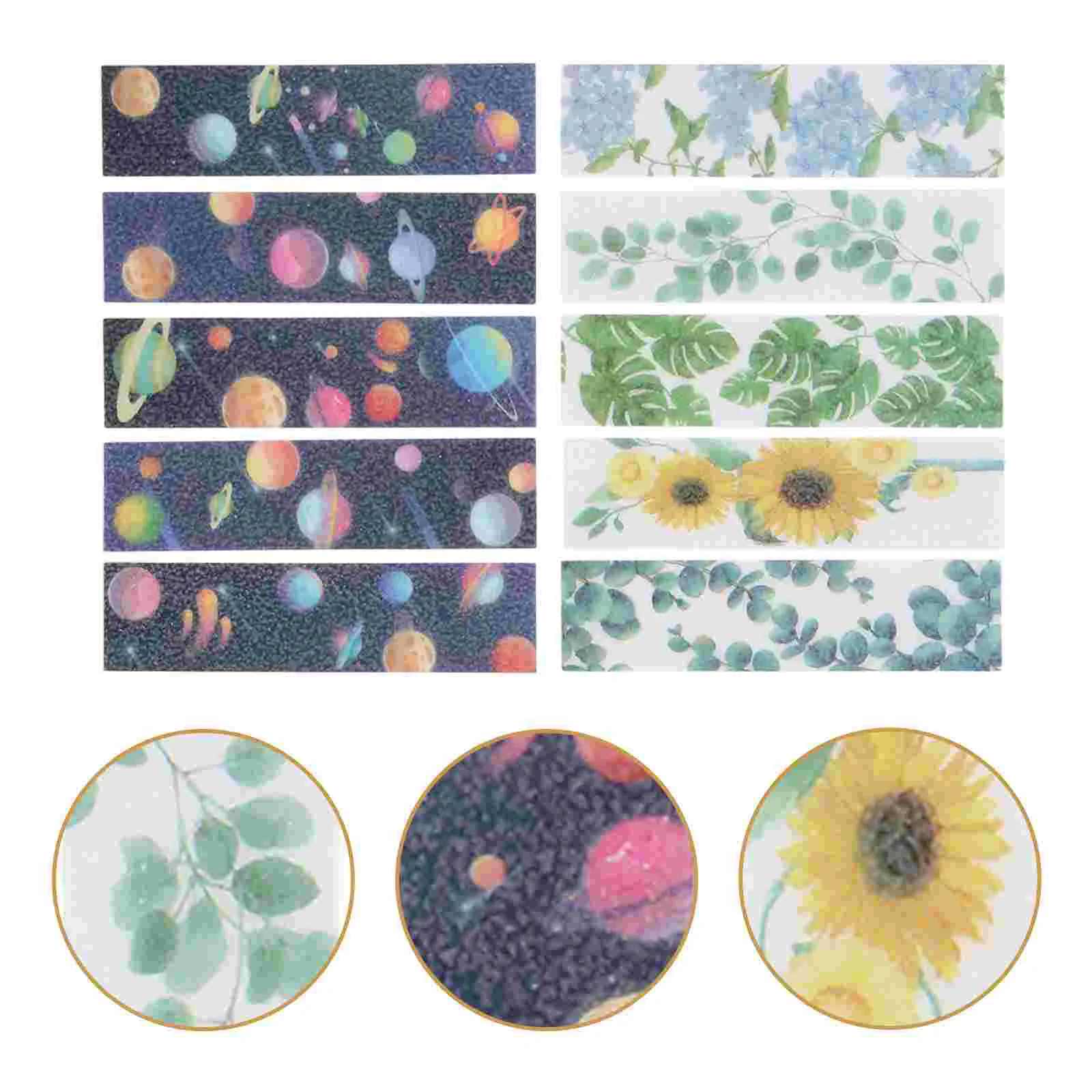 10 Pcs Stress Relief Sensory Stickers Calm Decals Phone Back Decor Diy Colorful Paper Strip Anxiety Reducing Tool Writing 3