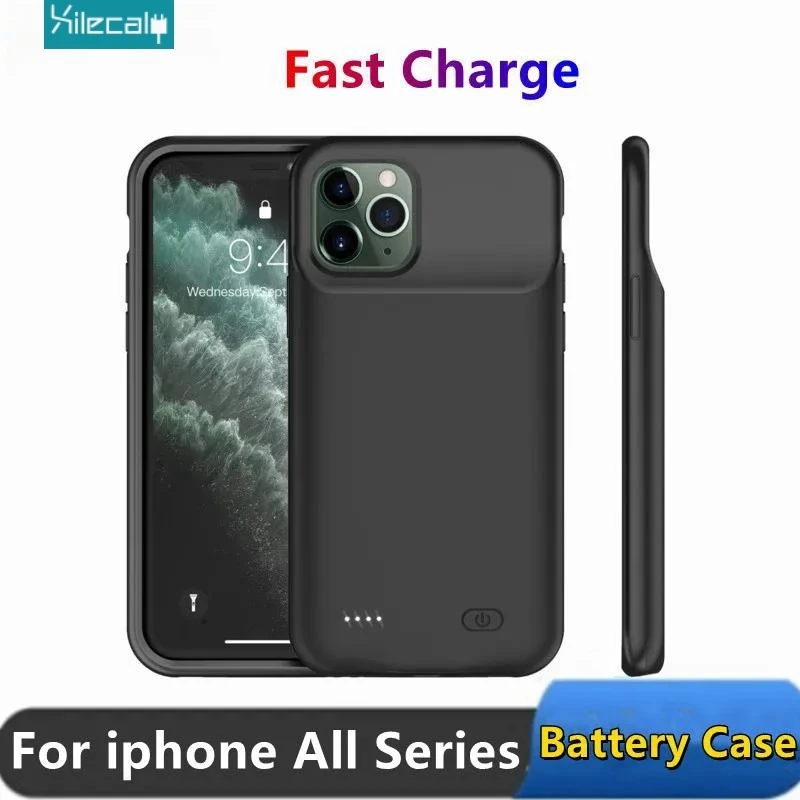 

Power Bank Case Charger For iPhone 13 12 Pro Max 11 Pro Max XR XS Max Ultra Thin Battery Charger Cover For iphone 7 8 Plus SE 2