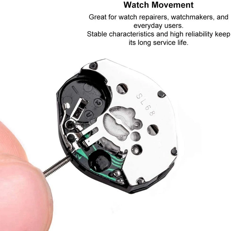 Watch Movement, 50Pcs SL68 Quartz Watch Movement Accessories Repairing Replacement Parts