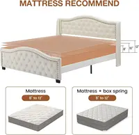 Modern Upholstered Platform Bed Frame with Headboard – Sturdy Wood Slats, No Box Spring, Noise-Free Design - Image 3