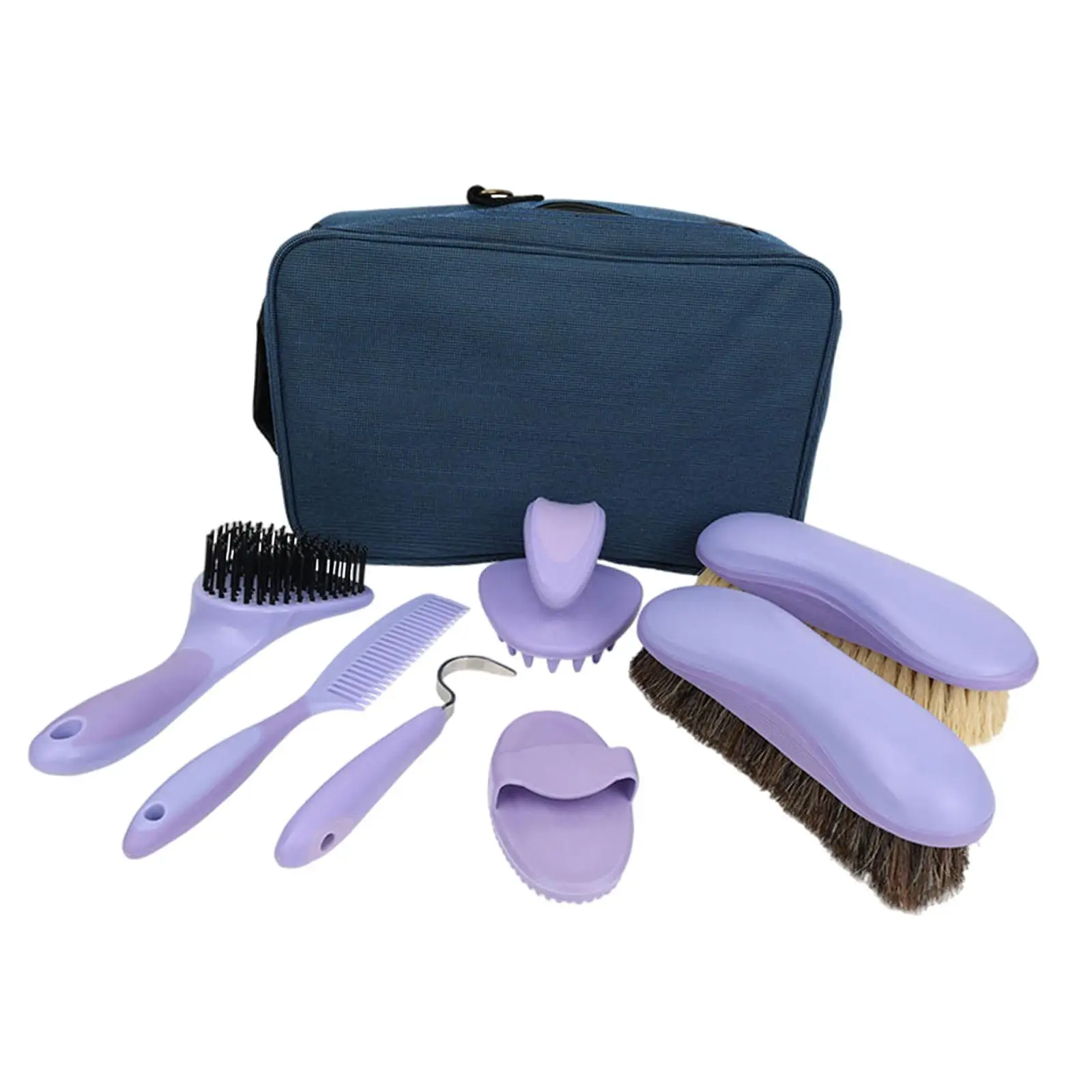 8Pcs Horse Grooming Care Kit Cleaning Brushes for Horse Riders Beginners