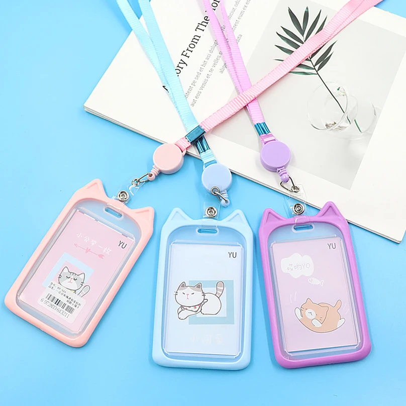 Credit card holder Card holder Card protector Idol card protector Photo card holder Kpop ID Card Holder Retractable Lanyard Work Bus Bank Photocard Protective Case Pendant Holders