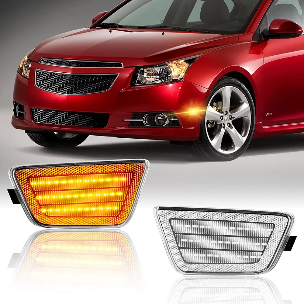 

2PCS Amber LED Side Marker Turn Signal Light For Chevrolet Chevy Cruze Diesel L LT LTZ Sedan 4-Door 2011 2012 2013 2014 2015