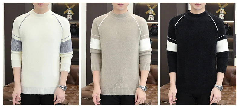 Description Picture 5 of itemMen's Clothing Fashion Sweater For Men Pullovers Knit Men's Sweat-shirt Autumn Casual Hombre Warm Solid Spring Male Streetwear
