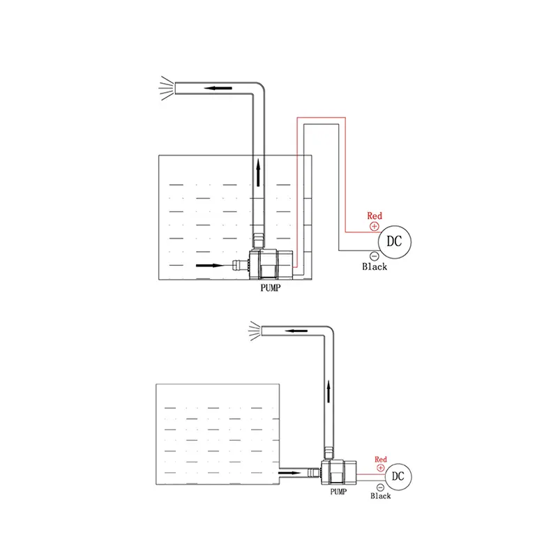 4.8W 5.8W 240L/H Silent Fish Tank Pump DC 12V 24V Solar Brushless Motor Pool Circulating Submersible Pump Water Pump - Image 6