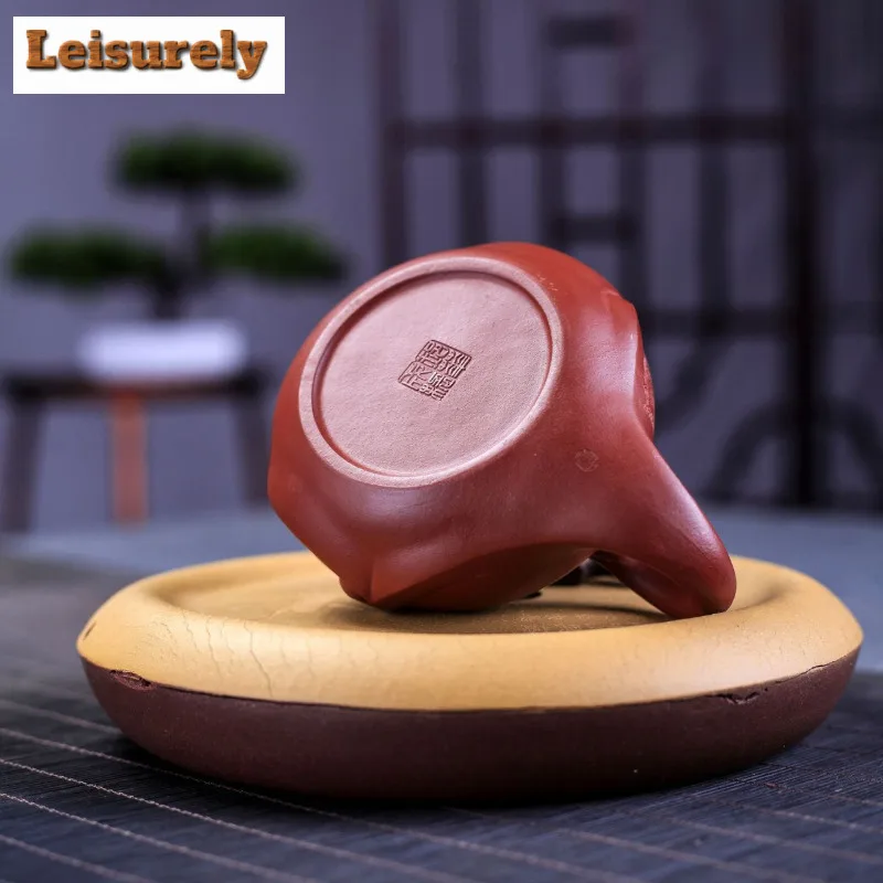 210ml Vintage Yixing Purple Clay Teapots Handmade Sailing Pot Raw Ore Dahongpao Mud Kettle With Infuser Zisha Tea Set Supplies