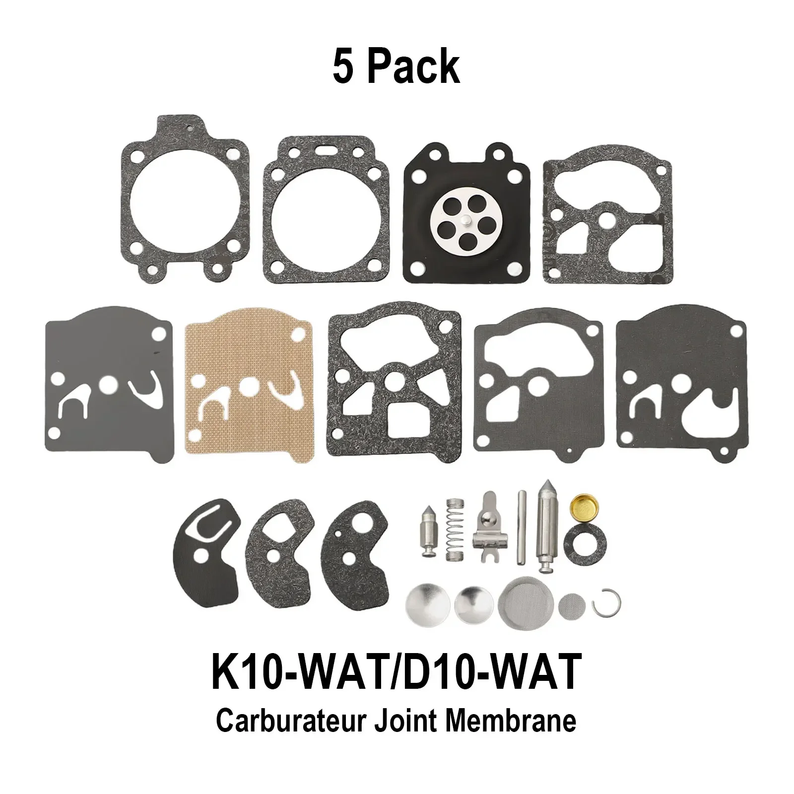 

5pcs Carburetor Diaphragm Repair Kit For K10-WAT Wa / D10-WAT Repair Kit Carburetor Diaphragm Seal Replacement Accessories