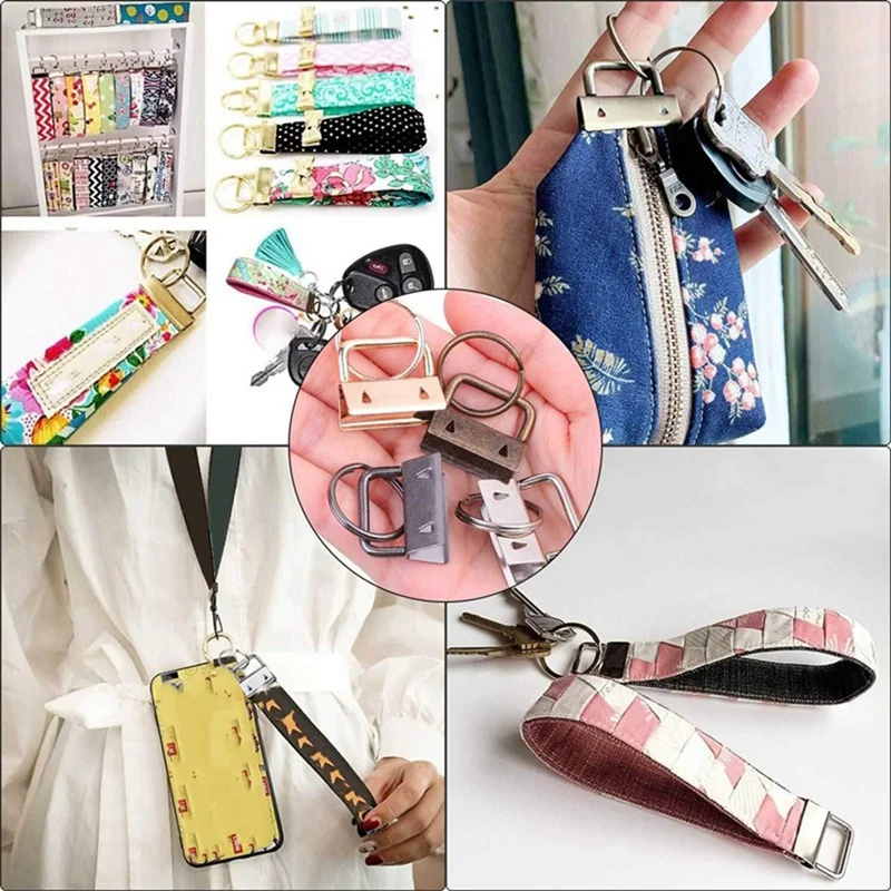 30 Pack 32Mm Metal Color Tail Clip Set 5 Color Metal Ribbon Hanging Clip Keychain Hardware With Key Ring DIY Tools binder clip loose leaf binder clips notebook accessories book binding supplies