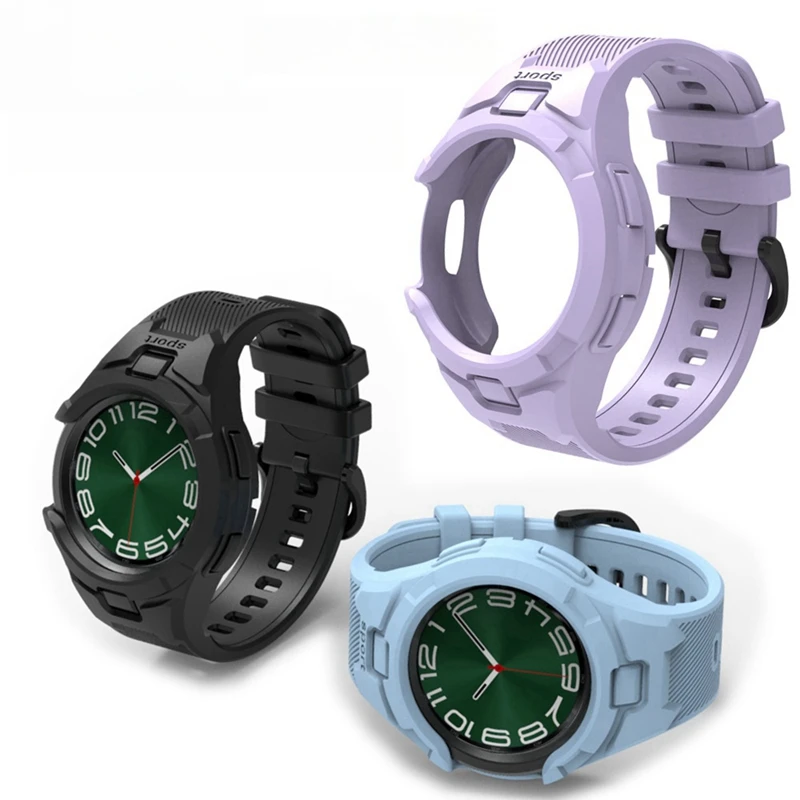 삼성 갤럭시 워치 6 클래 소프트 TPU 시계 밴드, 스포츠 실리콘 스트랩, 한국 팔찌, 47mm, 43mm, 40mm, 44mm, 42mm, 46mm