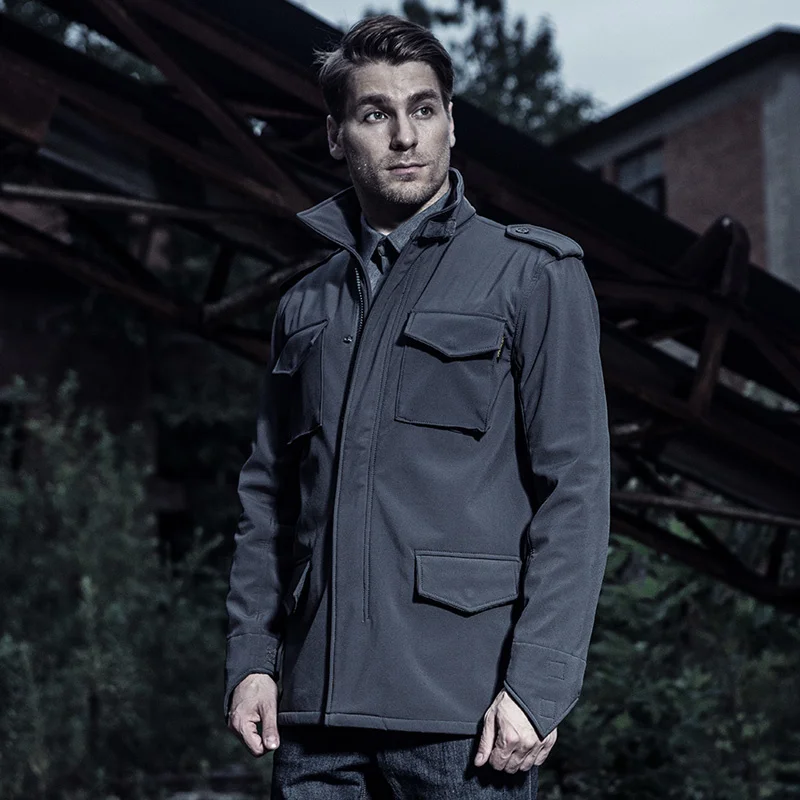 

Mens M65 Tactical Windbreaker Coat Outdoor Warm Soft Shell Fleece Jacket Climbing Hunting Hiking Thermal Windproof Outerwear