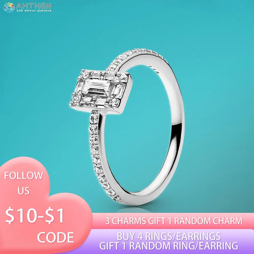 Halo Rings Girl Rings Jewelry 925 Sterling Silver Rings Cz Women