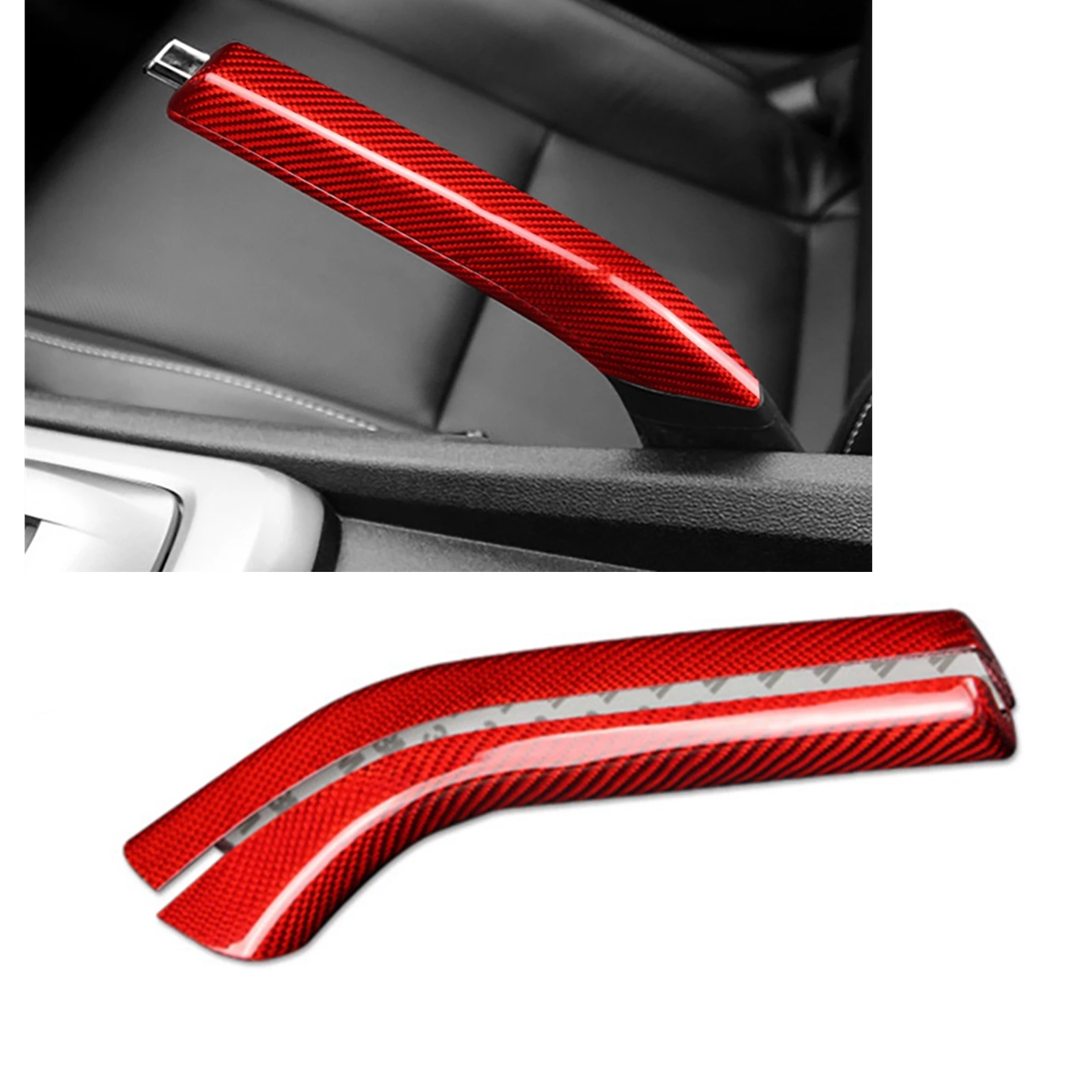 

Накладка на ручку ручки ручного тормоза для Chevrolet OLD Camaro 2010-2015, красное/черное углеродное волокно