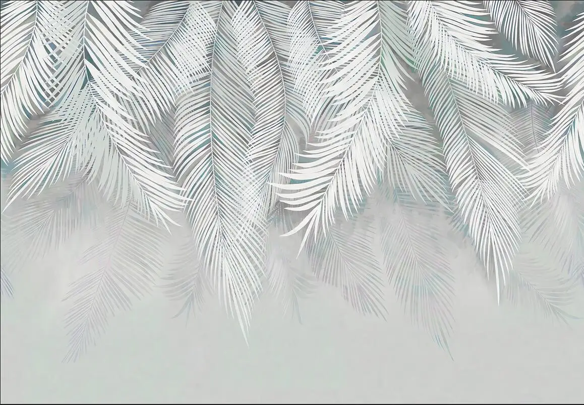 Papel De Parede Retro Personalizado Folhas Douradas,