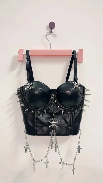 Spikey Cropped Bustier Top 4