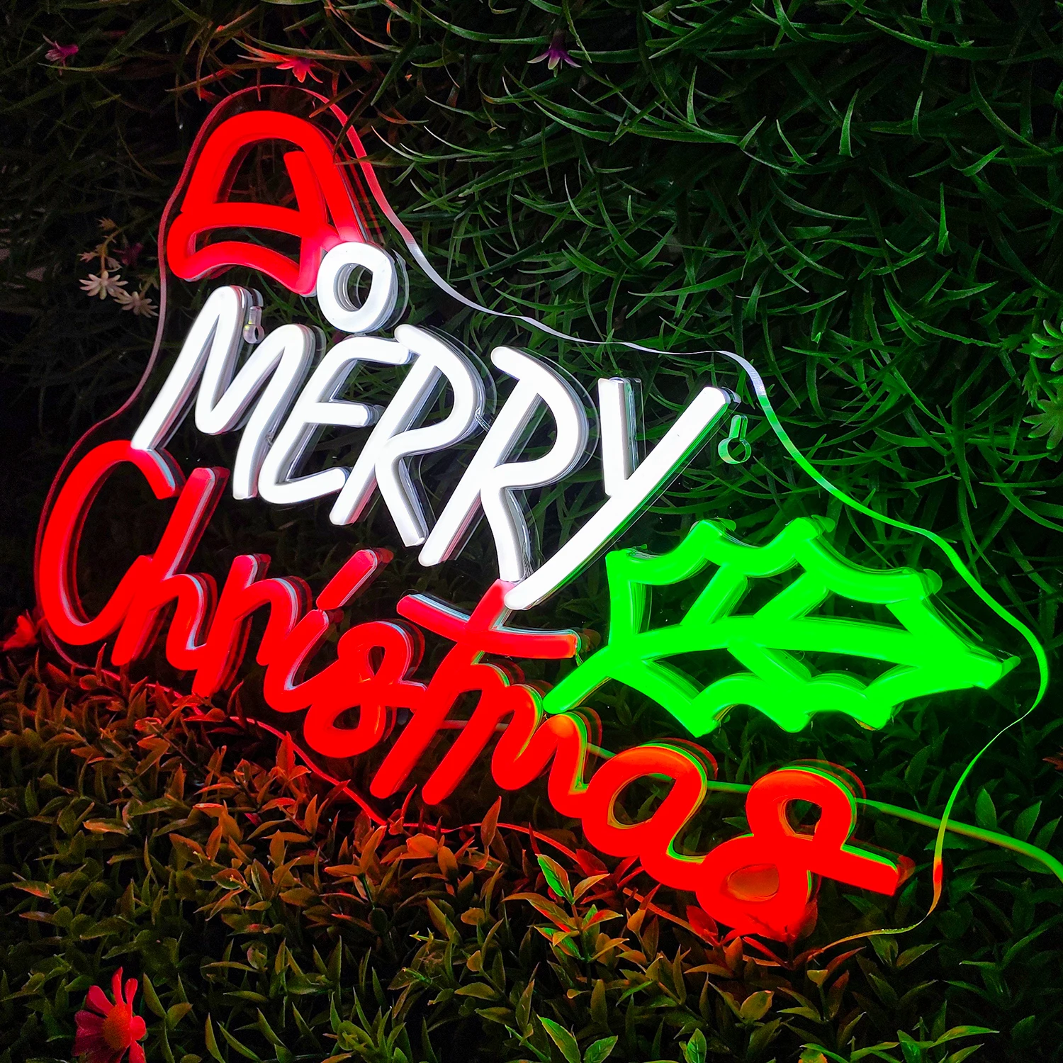Merry Christmas Neon LED Sign Lights, Decoração