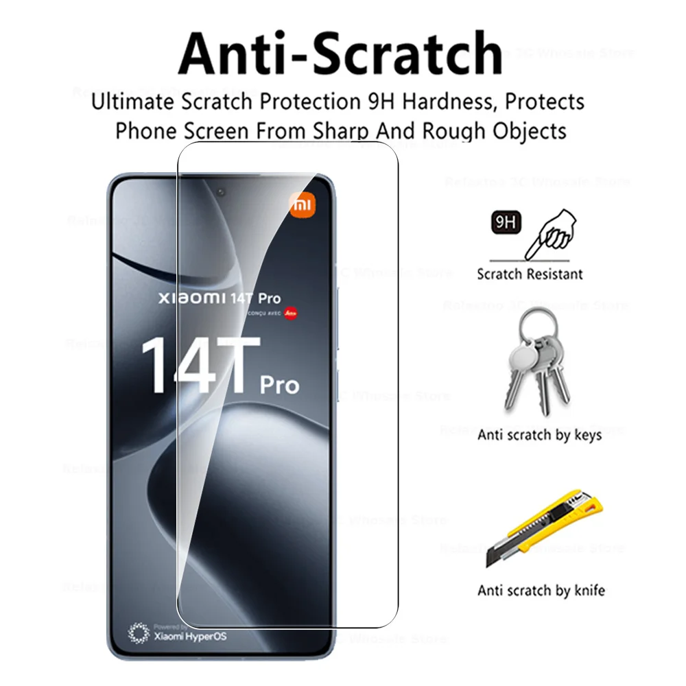 Screen Protector 3PCS Protective Glass Case For Xiaomi 14T Pro Tempered Glass Xiaomi14TPro 15 14 T Xiaomi14T 14TPro 15T Pro Screen Protector Film