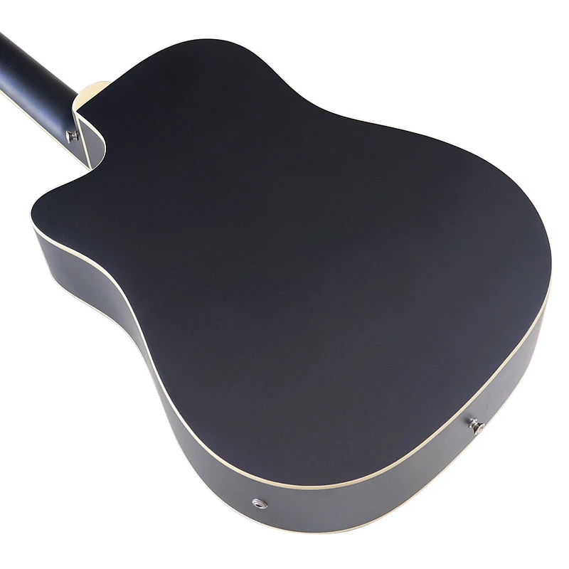 41 Inch 12 String Electric Acoustic Guitar Full Basswood Body Black Color Cutaway Design Matte Finish Folk Guitar With EQ acoustic electric guitar acoustic guitar