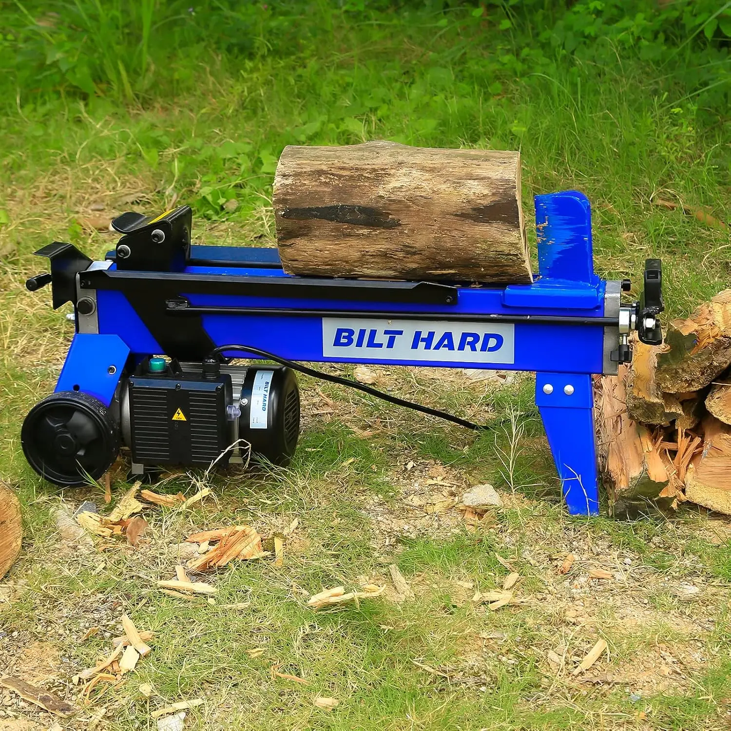 Log Splitter 6.5 Ton, Wood Splitter Electric Powered 15Amp, with Hydraulic Ram, Electric Firewood Splitting Machine, Horizontal 6