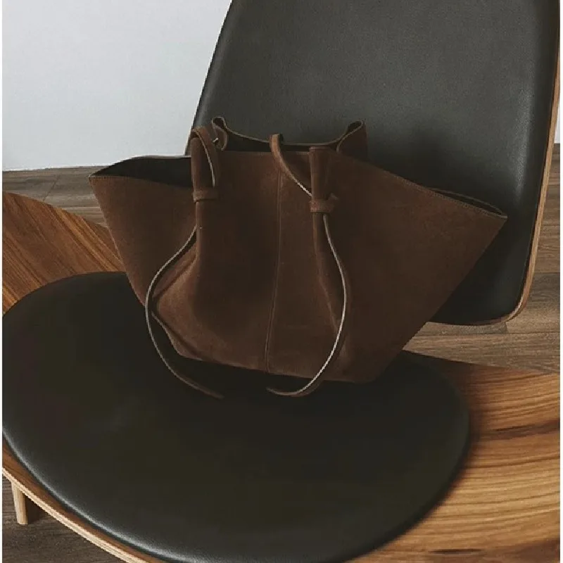 Faux Suede Sector Tote Bags For Women Luxury Designer Handbags And Purses 2024 New In Vintage Large Capacity Underarm Shoulder