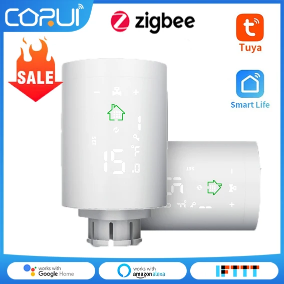 

Tuya ZigBee 3.0 Thermostatic Radiator Valve TRV Temperature Sensor Actuator Programmable Thermostat Heater Controller SmartLife