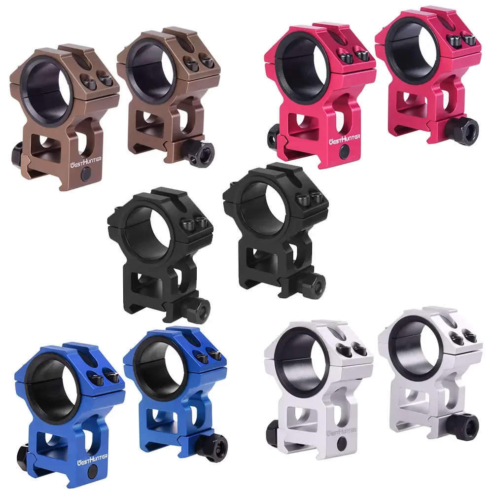 Rifle Scope Mount Rifle Scope Mount Ring Scope Mount Adapter 2 Pieces High Profile Dia 25.4mm 30mm Hunting Riflescope Mount for Picatinny 20mm Rail Air Rifle Scope Rings Scope Mounts