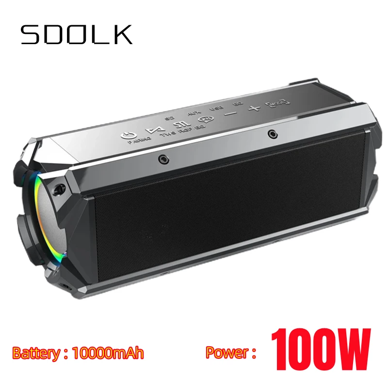 100W High Power Speaker Home Theater TWS 3D Stereo Subwoofer Sound Box Caixa De Som Outdoor Wireless Portable Bluetooth Speakers |