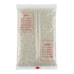 Elegant Transparent Silver Glass Seed Beads - 450g Assortment for Jewelry Crafting and DIY Accessories (White)