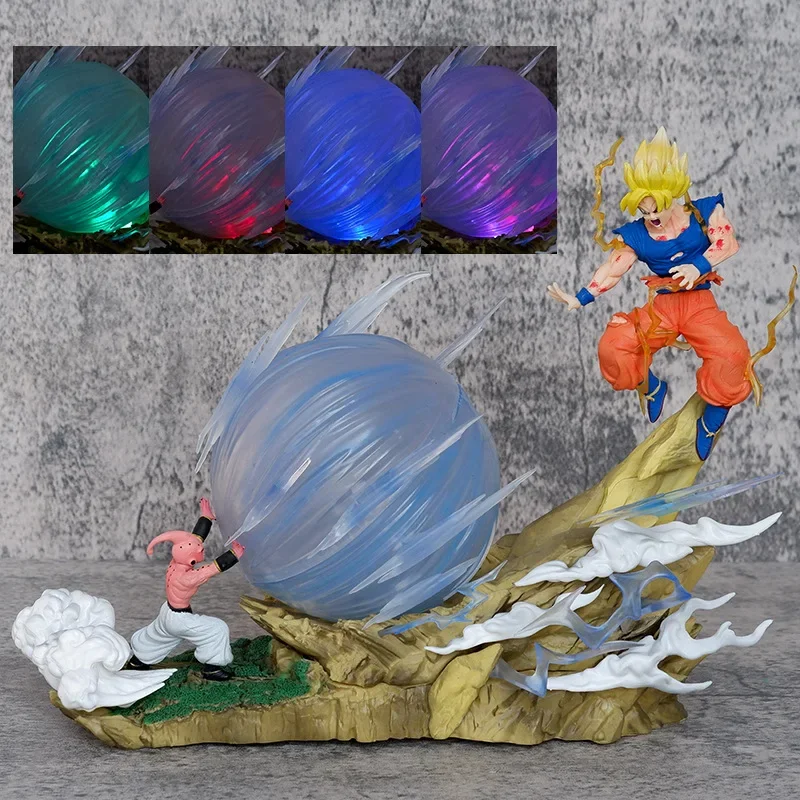 

Animation Dragon Ball Action Doll 20cm Sun Wukong Vs Buo Turtle Sect Qigong Handmade Lighting Toys Desktop Decoration Birthday G