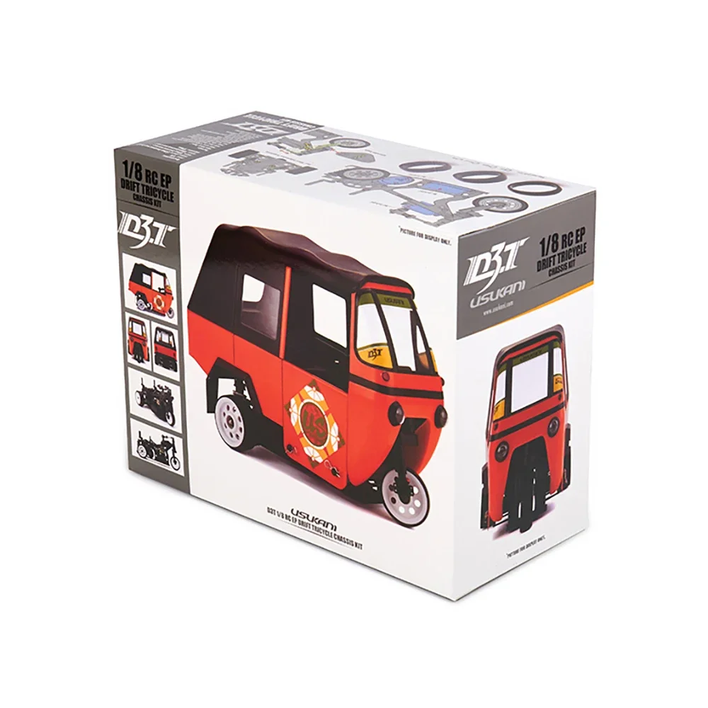 USUKANI D3T 1/8 RC EP Drift Tricycle Chassis KIT BAJCICA