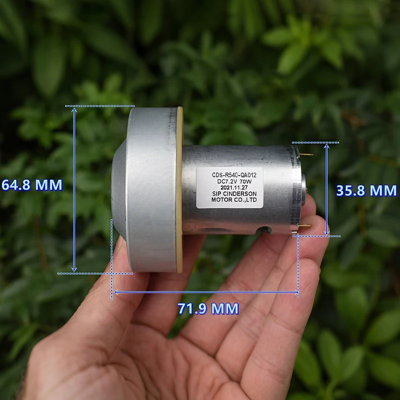 1Pcs 545 Motor DC7.2V 70W Vacuum Cleaner Motor Ball Bearing Micro Motor For Vacuum Cleaner Parts Air Blower Built In Driver