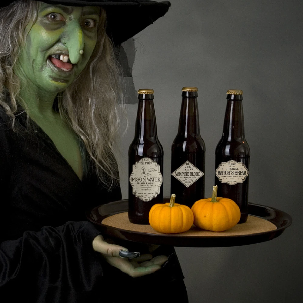 36 Stück Halloween Weinflaschenaufkleber - 12 Designs Zaubertrank Etiketten