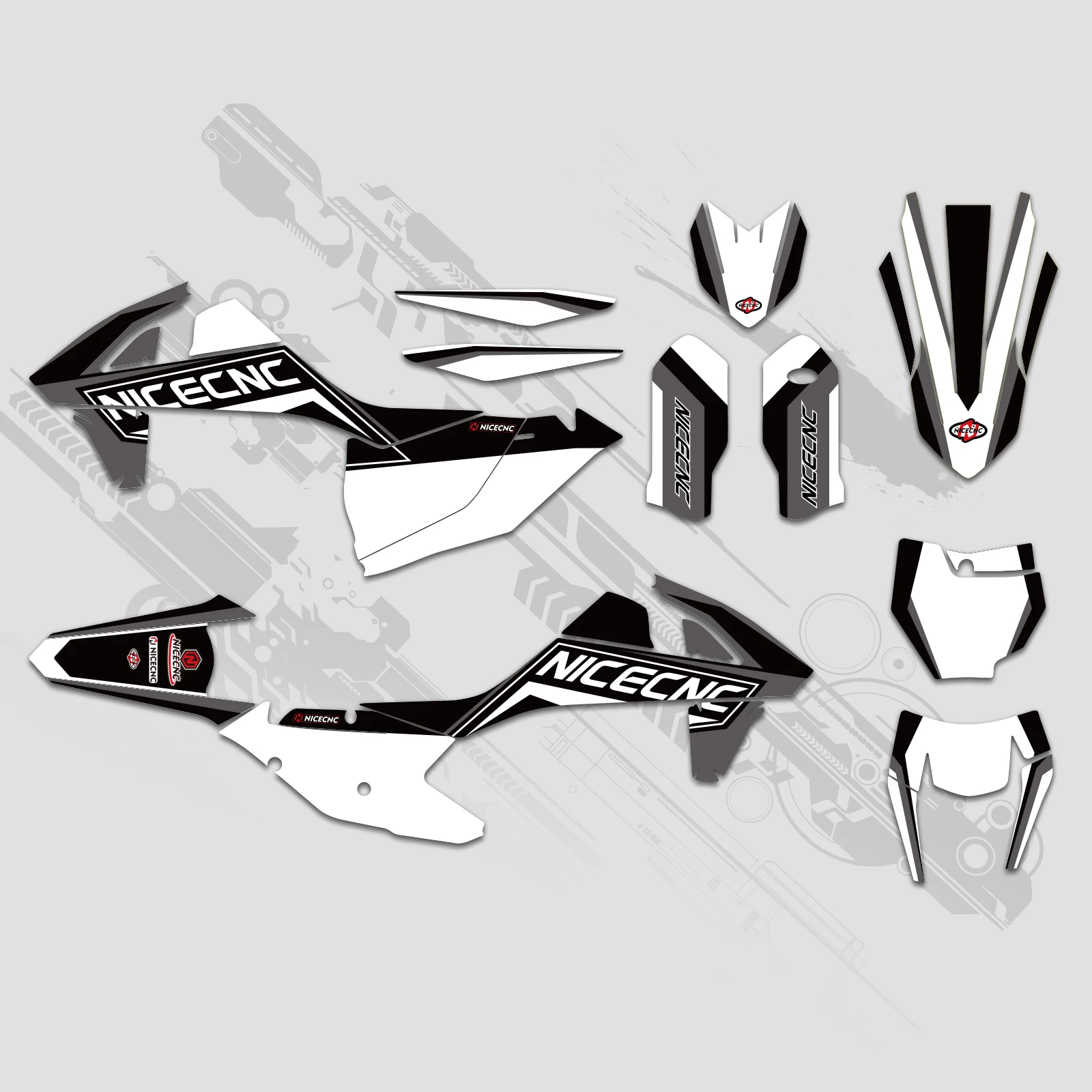 NICECNC Für KTM SX 125 SX 250 SXF 250 SXF 450 2016 2017 2018 Motorrad Verkleidung Grafik Hintergrund Aufkleber Aufkleber Anpassen – Detail 9