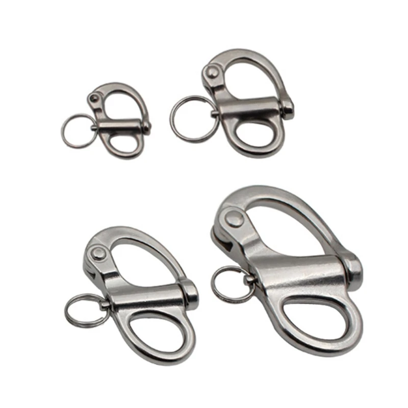

Stainless Steel 35-96mm Swivel Eye Shackle Quick Rlease Shackle Hook Dropship