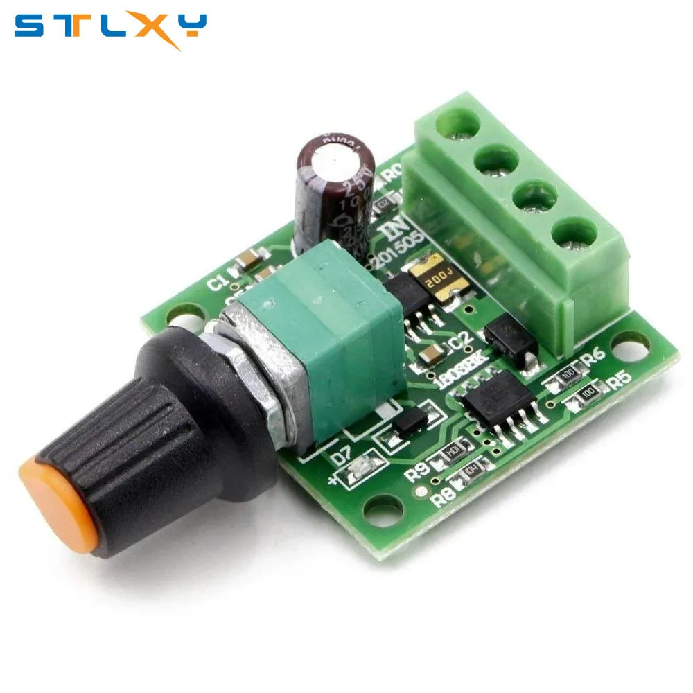 DC 1.8V 3V 5V 6V 12V 2A PWM Motor Speed Controller Low Voltage Motor Speed Controller PWM 0~ Adjustable Drive Module
