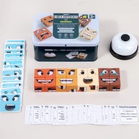 Truth Or Adventure Game Wooden Face Changing Cube Building Blocks Expression Puzzles Toy Montessori Educational Kids Party Games 1