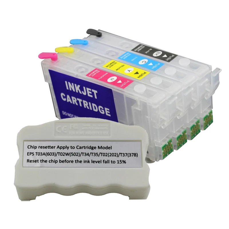 405 405xl Chip Resetter and refillable Cartridge For Epson WF-3820