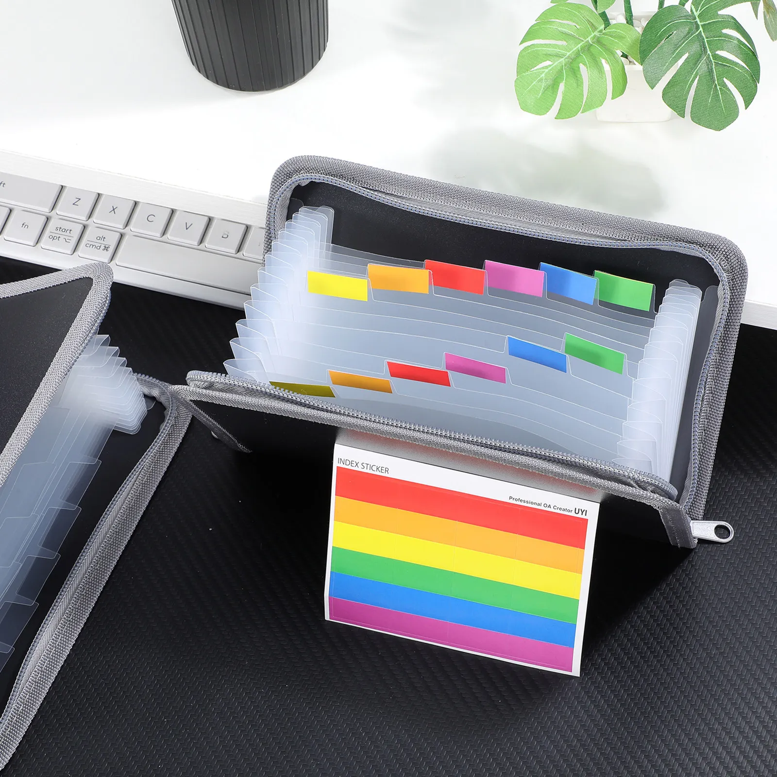 2Pcs 아코디언 파일 주최자 대용량 다층 영수증 홀더 사무실 파일 보관 폴더 플라스틱 확장 문서