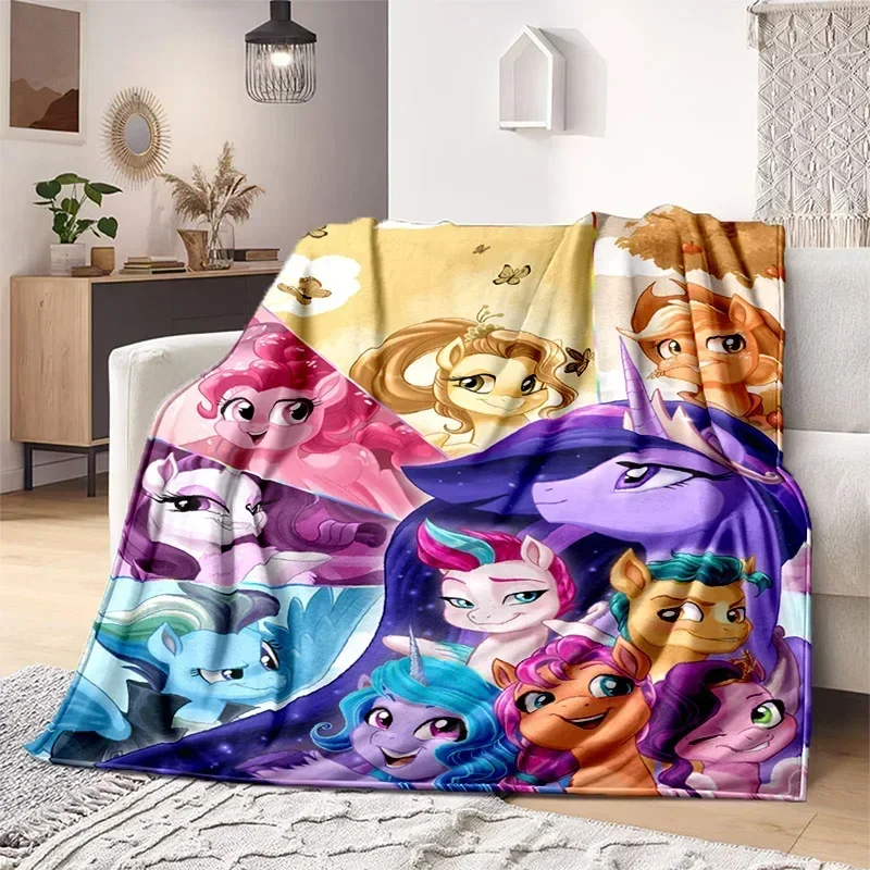 My Little Pony-y blanket customizable Children's cute plush sheet bed sofa cover cartoon foal warm blanket for All Seasons 3