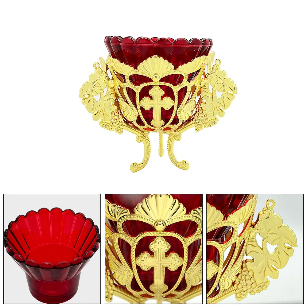 Orthodox Candlestick Alloy Candle Cup Votive Candelabra Jesus Christ Catholic Religious Church Decor Supplies Jes&uacute;s candelero