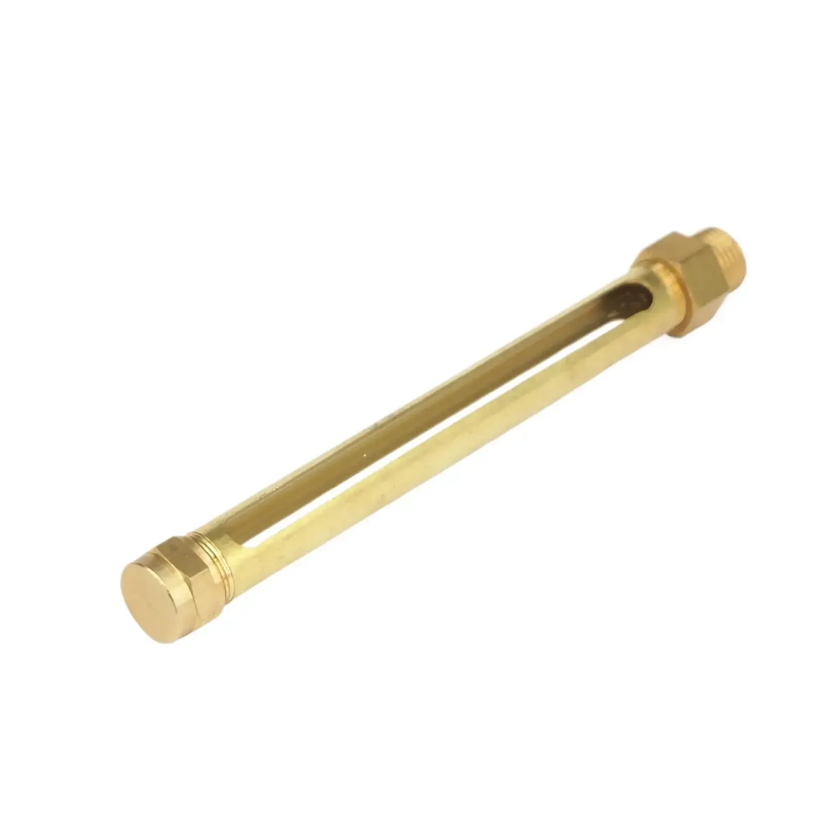3/8 "BSP Männlichen 150mm Länge Lube Geräte Gerade Messing Öl Füllstandsanzeige Anblick Glas Für Drehmaschinen Ölwanne