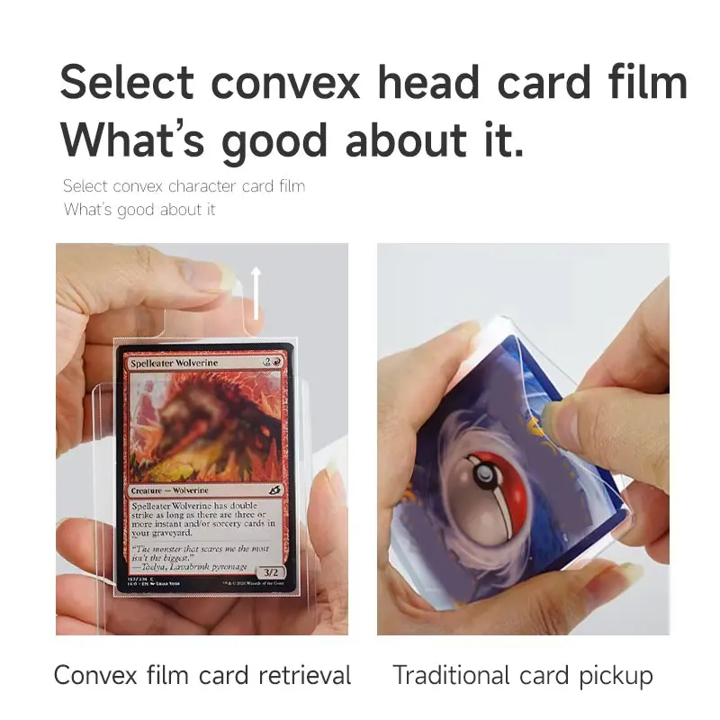 풀탭 탑로더 및 카드 세이버용 슬리브 SEMI-RIGID CARD HOLDER(더 편리한 카드 픽업) YuGiOh용 용