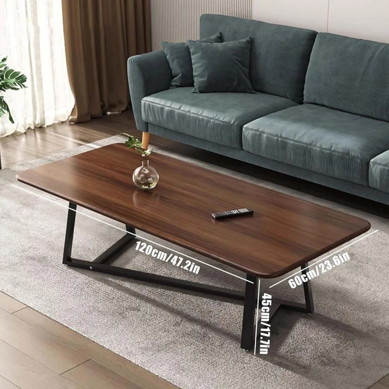 طاولة قهوة مستطيلة لغرفة المعيشة، طاولة مركزية حدي...