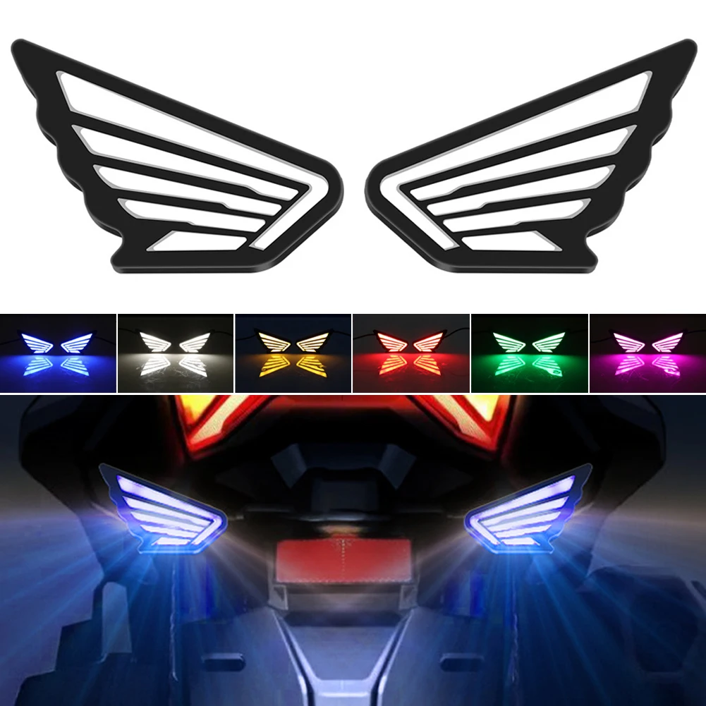 Futuristic LED Motorcycle Headlight and Decorative Rear Lamp Set