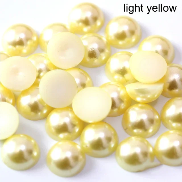 Colorful Imitation Pearl Flatback Beads for Nail Art and DIY Crafts