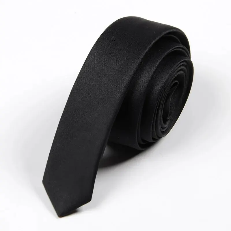 Narrow Tie 3cm Ultra-Narrow Men/Women Japanese School Style Shirt Decoration Suitable Funerals neck ties