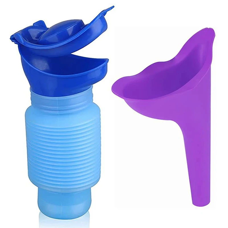 Portable 750ML Urine Bag for Women Men Children Outdoor Women's Telescopic Urina Mini Toilet Travel Mountain Bike Emergency Tool urine bag disposable urine bag