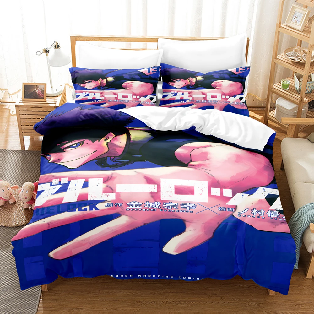 Blue Lock Bedding Set Hot Anime Duvet Cover Set King Queen Twin Double Size Comforter Cover Set For Teens and Boys Anime Lover S2e0c4b2dd5c84bedbf37fb32926374bbo