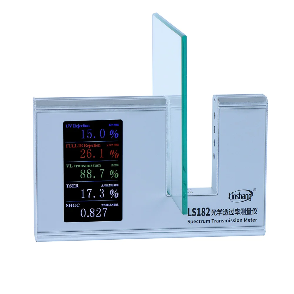 Light Transmittance Meter LS182 Solar Film High Precision Transmission Meter 365nm UVT 940nm IRT and VLT SHGC Simple Operation