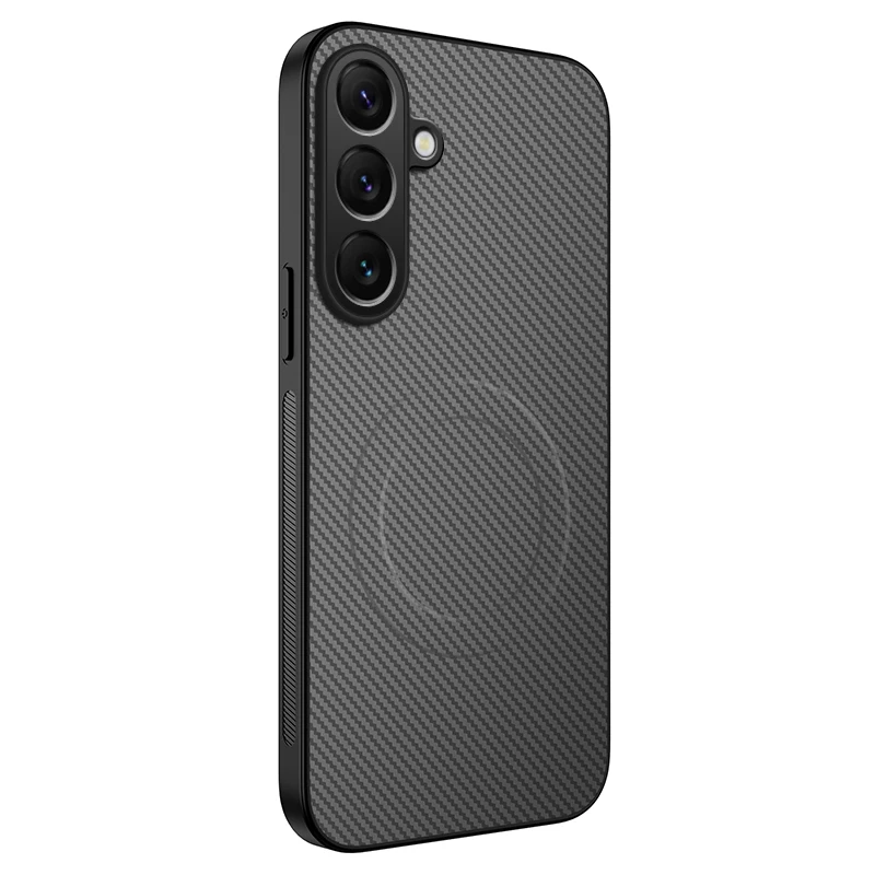 Protective Back Case Cover - Soft Silicone Carbon Fiber Magnetic Design